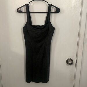 Grey Minidress with Lace Detail